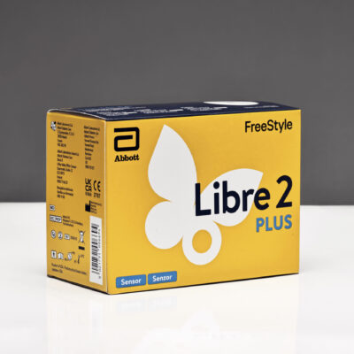 Упаковка сенсора Abbott FreeStyle Libre 2 Plus — вид збоку