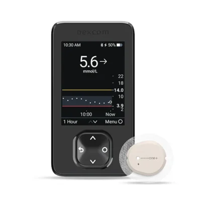 Приймач Dexcom ONE+ з показником глюкози в ммоль/л та сенсор