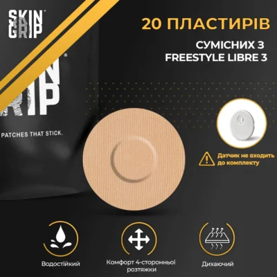 Патчі Skin Grip для FreeStyle Libre 3 20 пластирів
